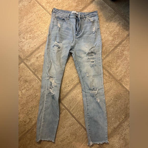 Cello Light Blue Ripped Skinny Jeans - Picture 1 of 5
